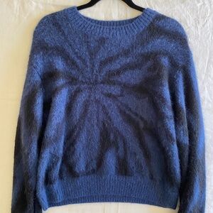 Vince Tie Dye Cashmere Women's Blue & Black Sweater Size M